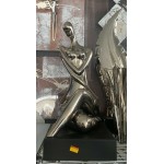 SILVER NUDE LADY SCULPTURE 40CM HEIGHT $199.00